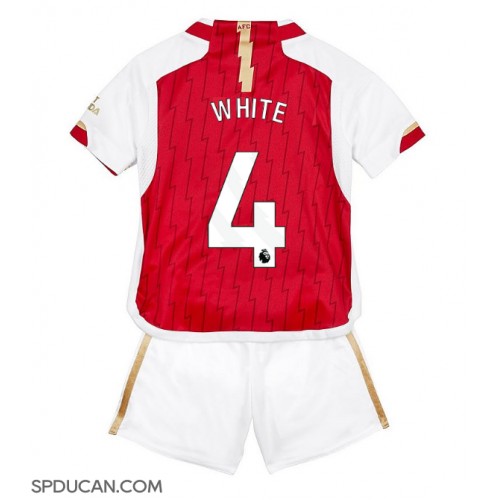 Dječji Nogometni Dres Arsenal Benjamin White #4 Domaci 2023-24 Kratak Rukav (+ Kratke hlače)